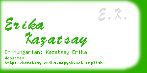 erika kazatsay business card